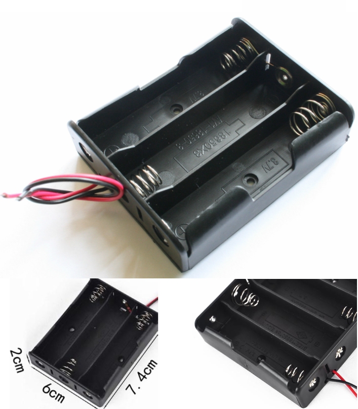 18650 Battery Holder Plastic Storage Box Case 3.7x3 12v case