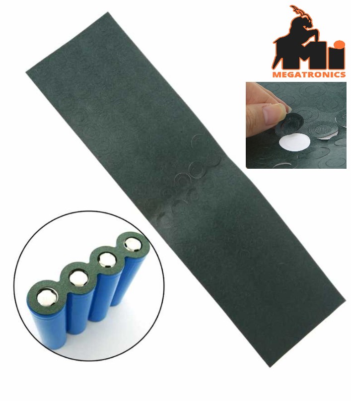 100pcs 18650 Li-ion Battery Insulation Gasket pads patch ring Adhesive Cardboard