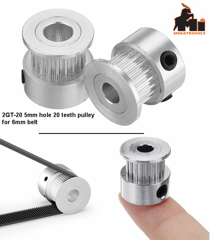 20 Teeth 5mm M4 GT2 Idler Pulley Aluminum Synchronous pulley 2GT-20 stepper