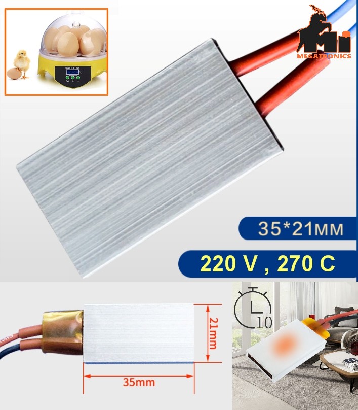 Ceramic 220V PTC 270c Heating Element heater Thermostat Insulated Thermistor  Ai