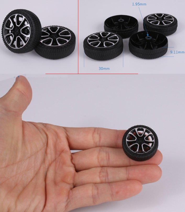 DIY Science 30mm toy wheel plastic tyre simulation robot diy toy wheel