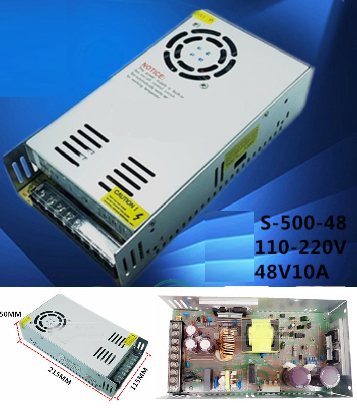 AC 110/220V- 48V 10A Switch Mode Power Supply 480W