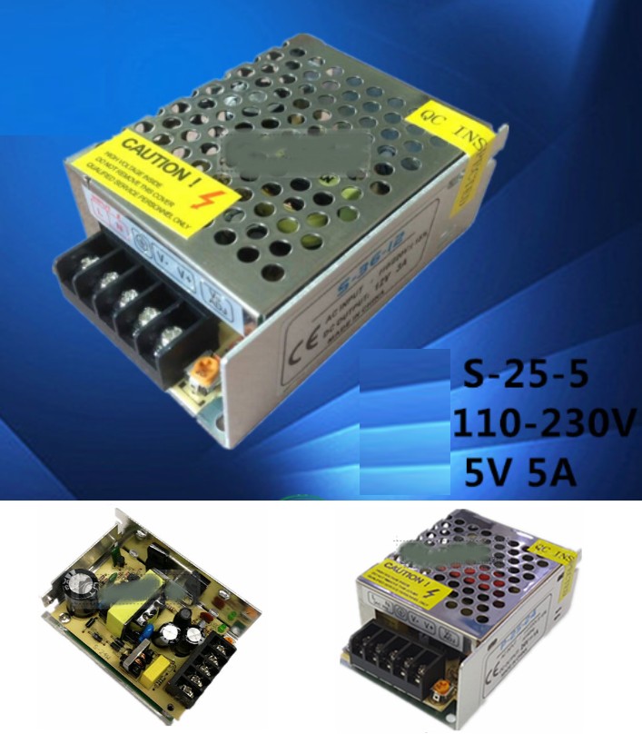 AC 110/220V to 5V 5A Switch Mode Power Supply 25W