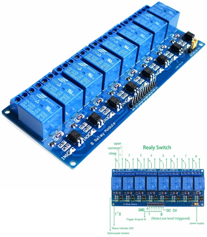 5V 8 Channel Relay Module Board for Arduino PIC AV