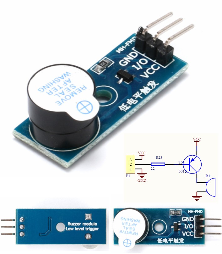 Active Low Buzzer Alarm Module for Arduino 