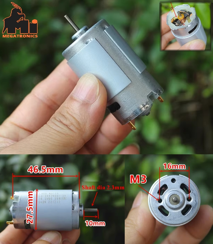 RS-395 30W high power 12V to 24V 13500RPM DC motor DIY Standard 