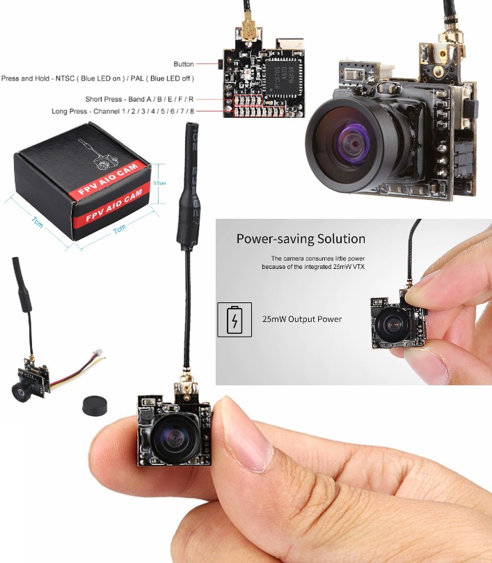 LST-S2 5.8G 800TVL Camera HD Micro CMOS FPV
