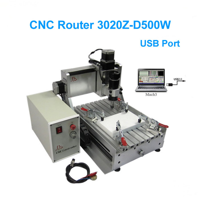 CNC 3020Z-D500W USB 3 axis Router Engraving Drilli