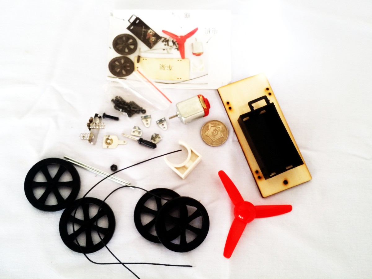 Wooden Wind Air Car Science Diy STEM Kit