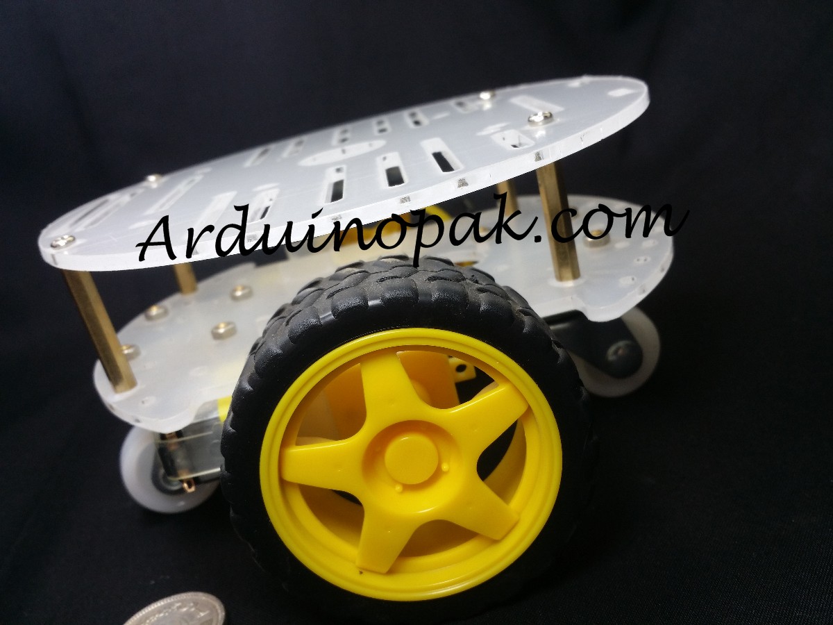 Smart car chassis Robot with wheels and 2 plates