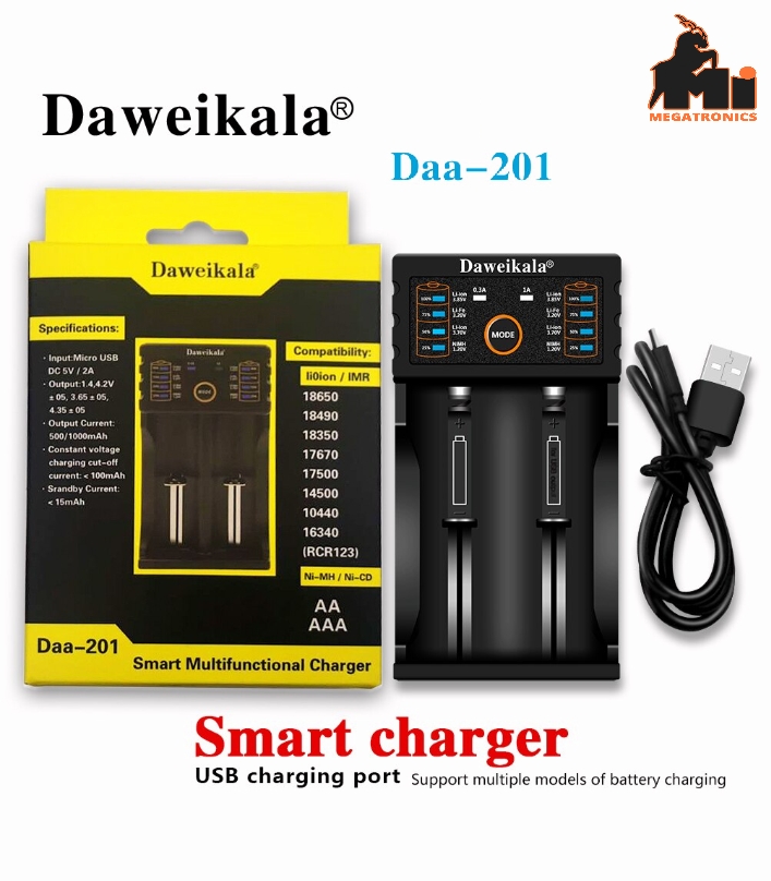 Daweikala 18650 smart Battery charger 1.2V 3.7V 3.2V 3.85V AA /AAA 26650 10440 1