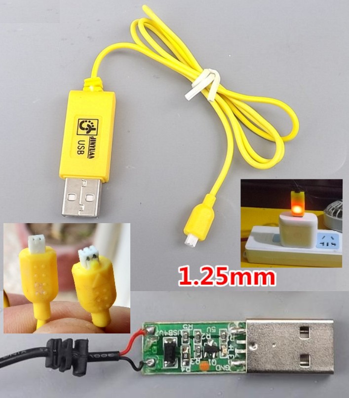 USB 1.25mm 3.7V 4.2V lithium battery charger drone