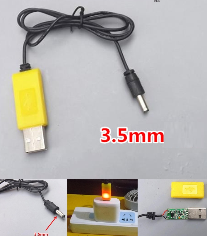 USB 3.5mm 3.7V 4.2V lithium battery charger drone