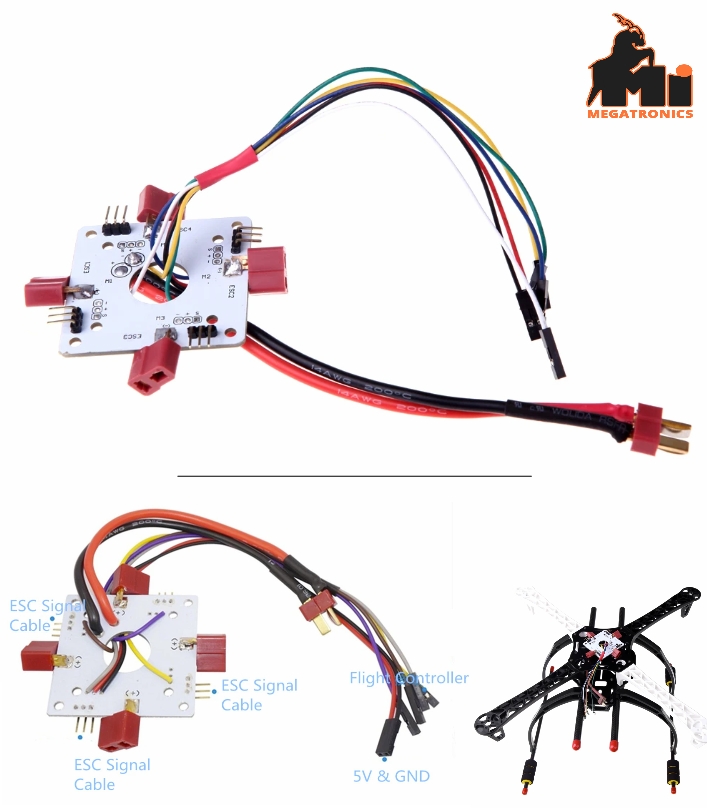APM PX4 4 Channel quadcopter power distribution board PDB