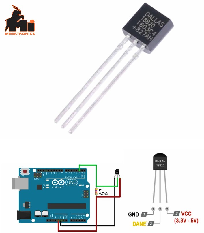 DS18B20 Temperature Sensor digital Arduino sensor