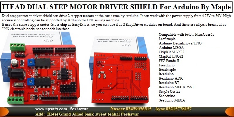 Duel Stepper motor driver shield for Arduino Open 