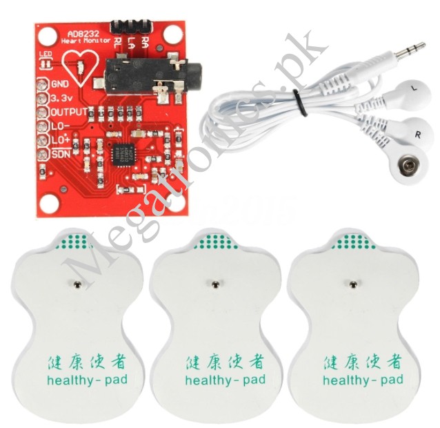 AD8232 ECG Heart Pulse Monitor Kit Sensor Module  