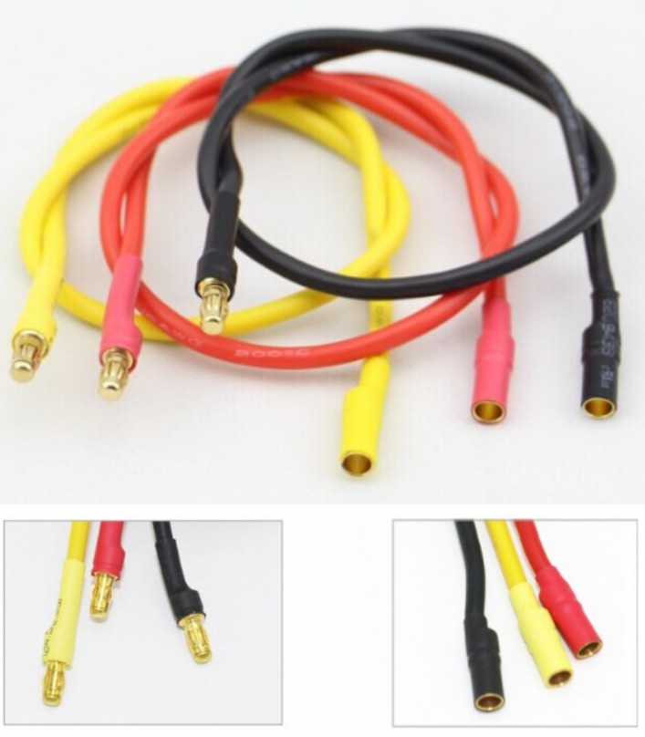 16AWG 20cm ESC extension motor wire 3.5 connector (single wire)