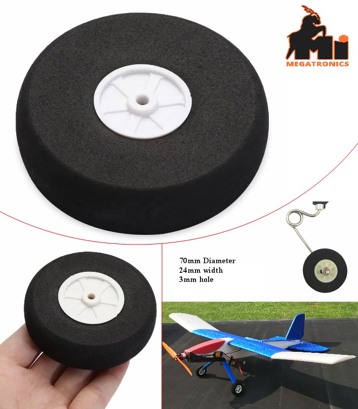 Big 70mm RC Model Plane Aircraft Foam Wheel tyre t