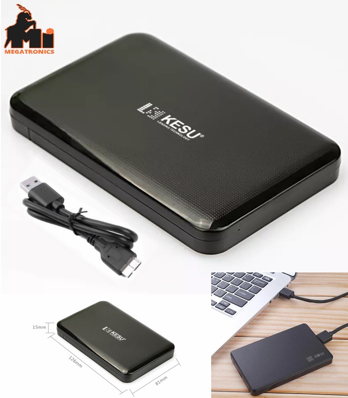 KESU-K103 USB 3.0 HDD SATA External Hard Drive Disk Enclosure Case for 9.5mm 7mm