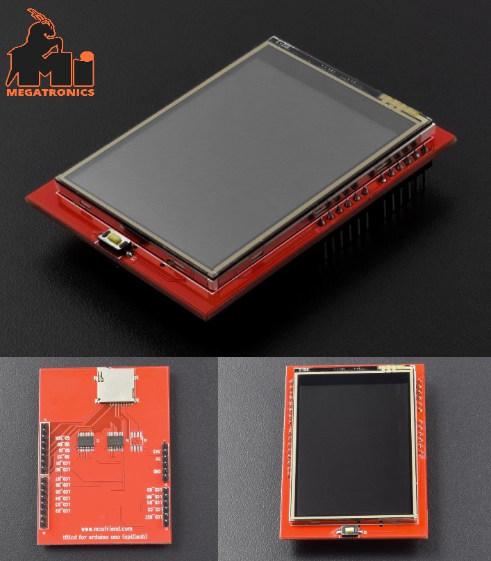 2.4" TFT Touch LCD Shield Display TF card Touchscreen Arduino uno