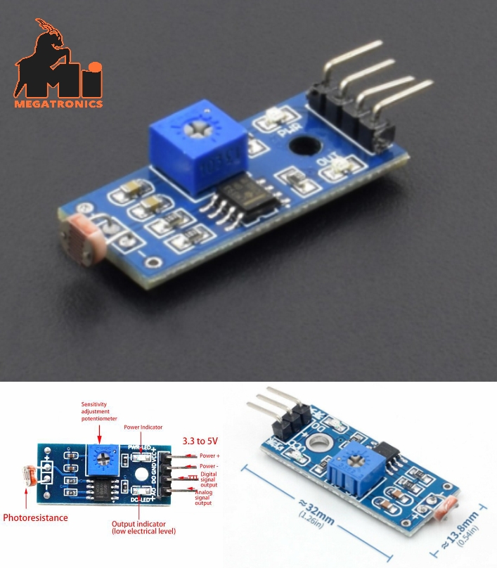 LDR Photoresistor Light Detection Sensor Module for  Arduino PIC & RPI 5V #442 