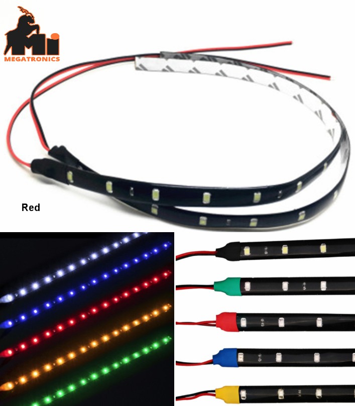 12V Red LED flexible light bar 30CM car light strip