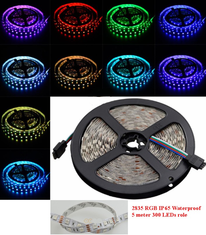 12V 5M SMD2835 RGB LED Strip waterproof LEDs Light