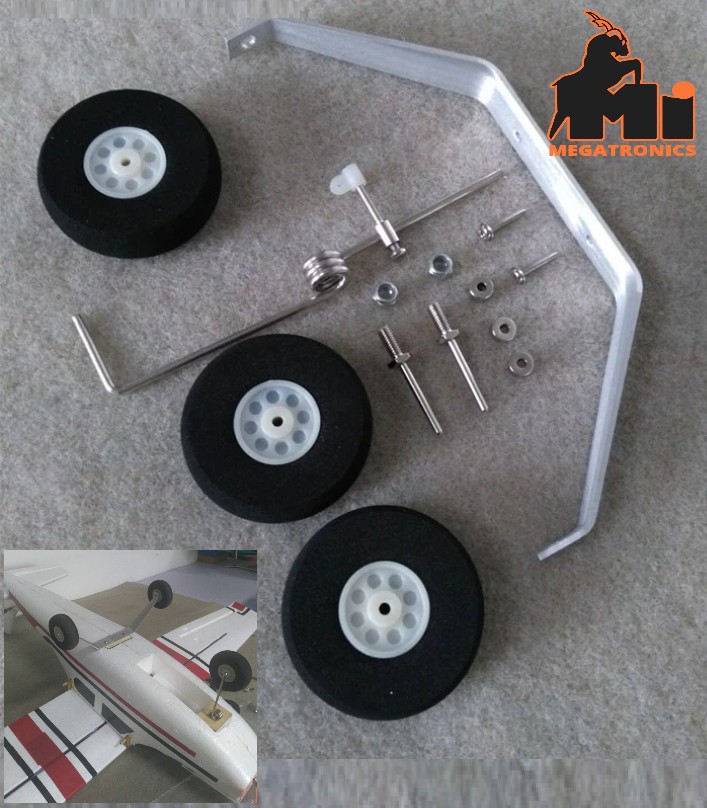 Aluminum Landing Gear Wheel Kit RC Airplane Cessna 182 Parts Replacement