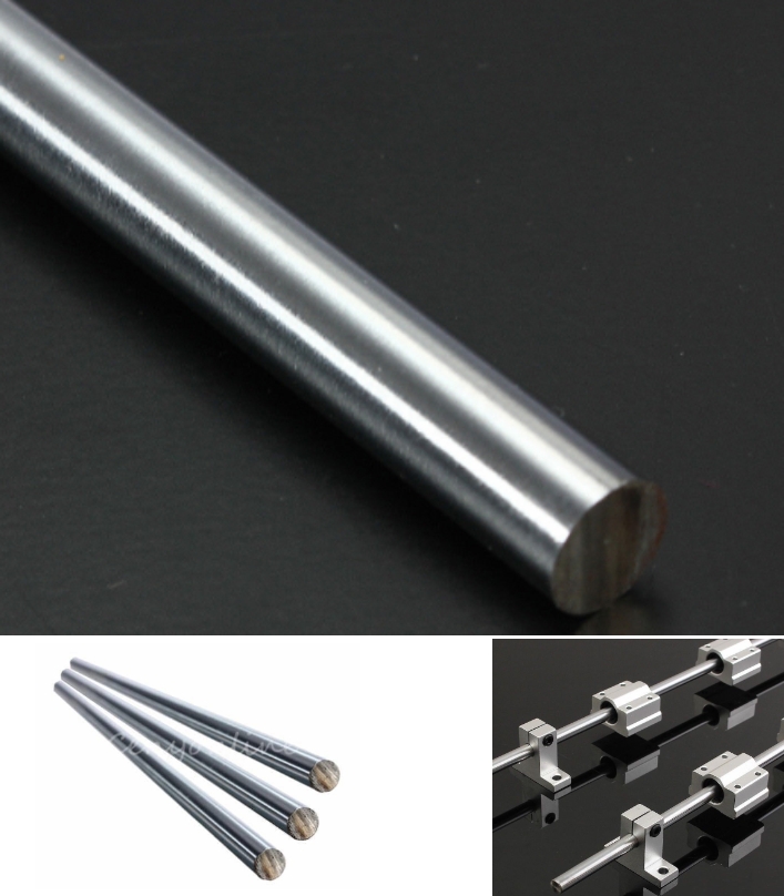 Linear Guides metal Rods Plated Shafts 8mm 39cm