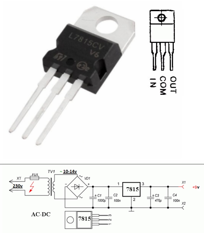 LM7815CV DC Voltage Regulator 15V output