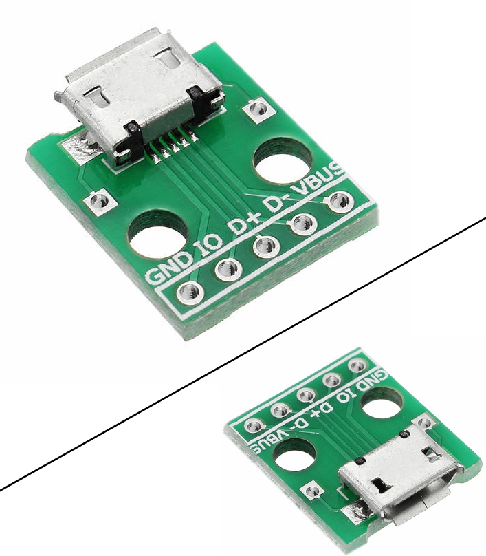 Micro USB-Dip Female Socket B Type Adapter Board