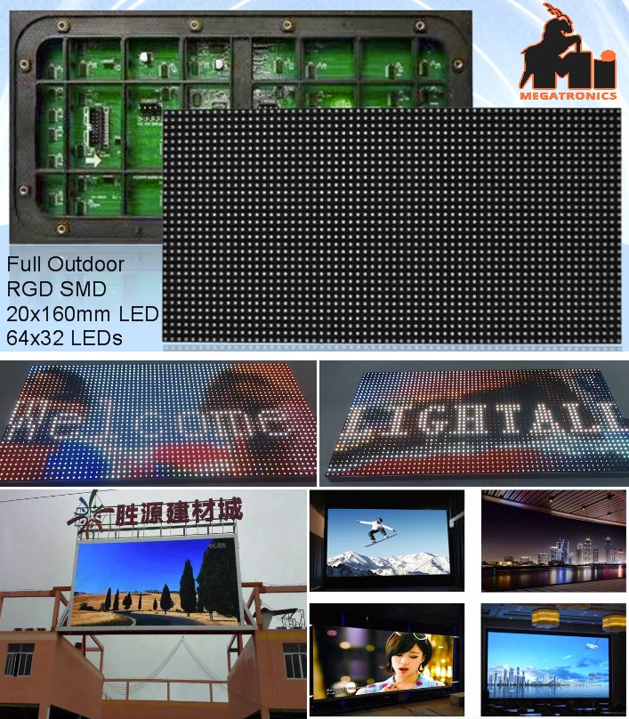 64x32 Matrix LED  RGB P5 LED display Outdoor digit