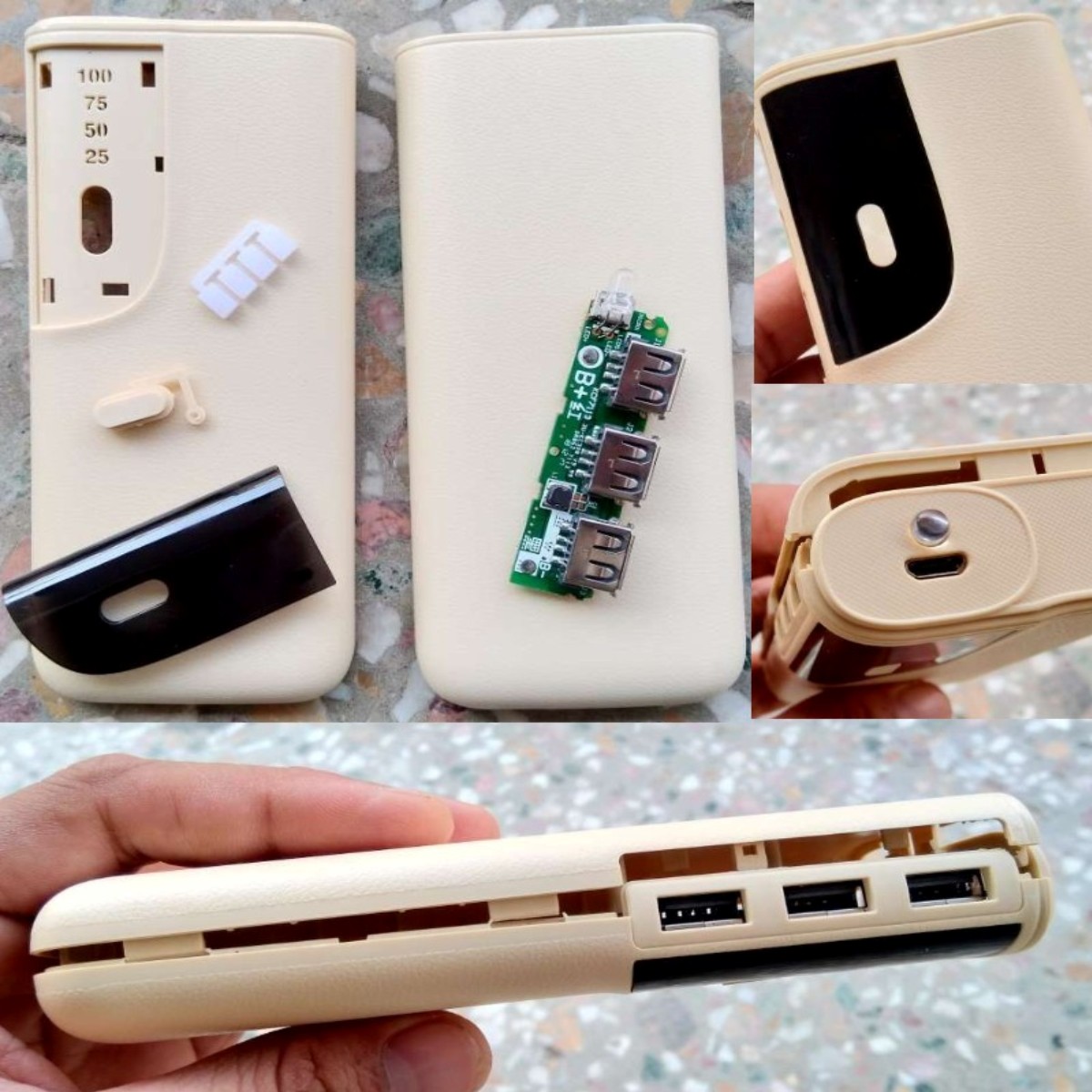 DIY PBC6 Power bank case housing PCB LED torch pcb and case only no cells