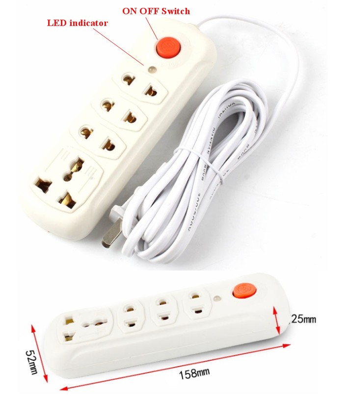 Household 220AC power socket extension board 1.5M