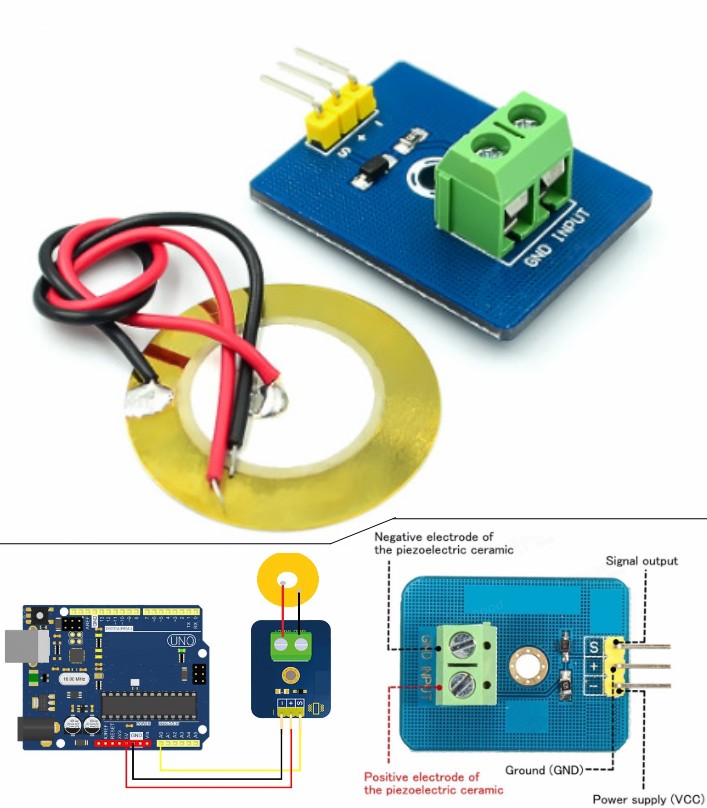 Analog Piezoelectricity Ceramic Piezo Vibration Sensor