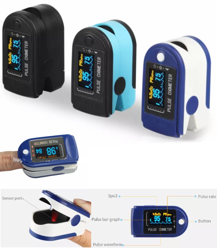 Portable finger Pulse Oximeter OLED display FDA Approved