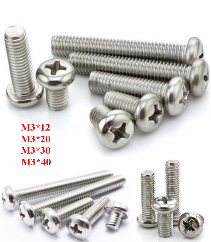 30mm M3 Stainless Steel Phillips Screw 304