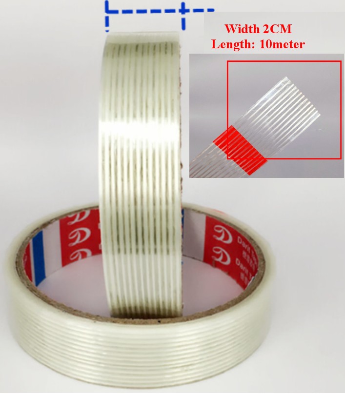 2cm Strong Fiber Strips Adhesive Tape For RC Model
