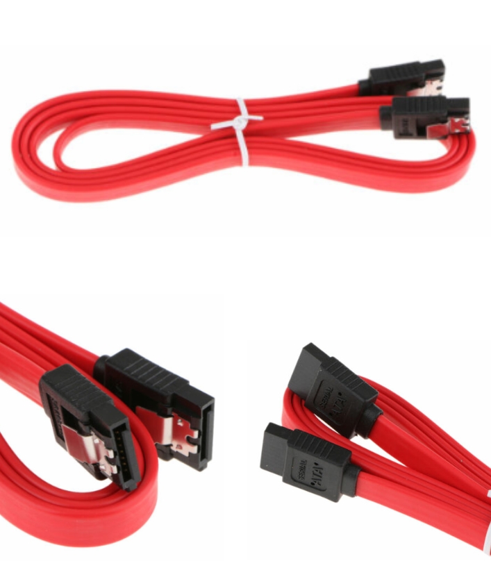 Red 40cm Straight SATA Cable Data Lead Locking