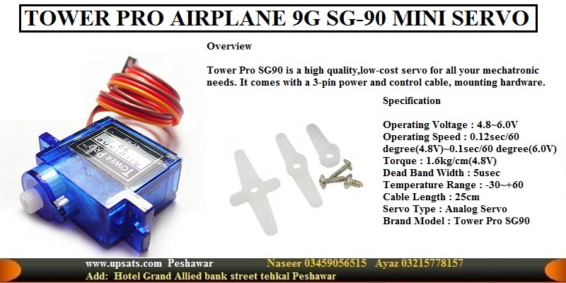 TowerPro SG90 9g Micro Servo Mini Gear Motor RC