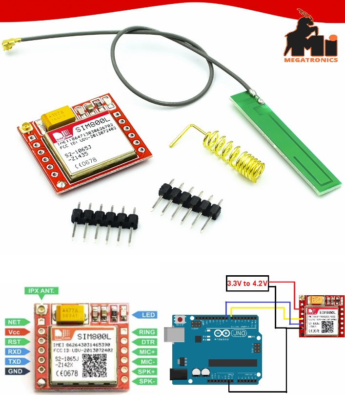 SIM800L GSM GPRS microSIM card Core board arduino (Not Approved from PTA)