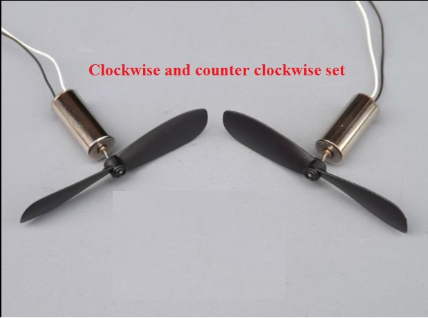 Pair of 3.7V DC small motor with propellers quad copter 716 motor