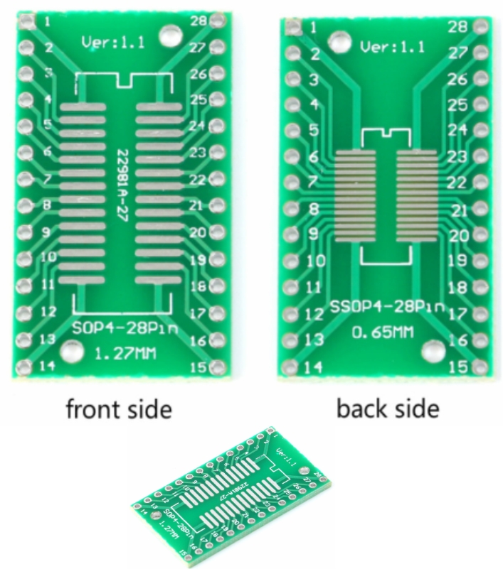 TSSOP28 SOP28 to DIP28 Adapter PCB