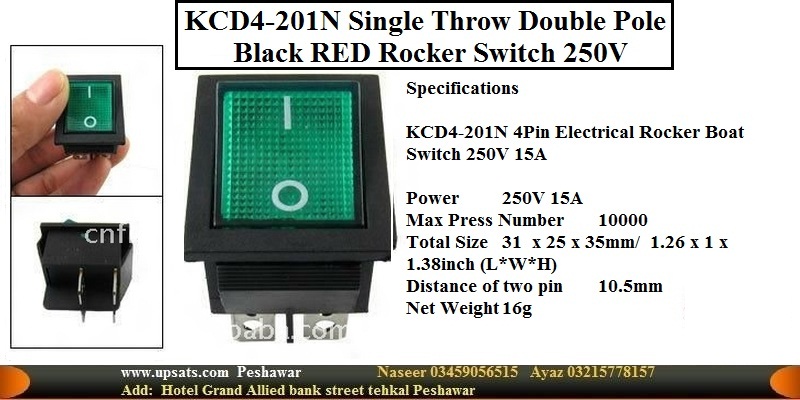 Rocker switch Heavy Duty on Off Red Lighted 10A 25