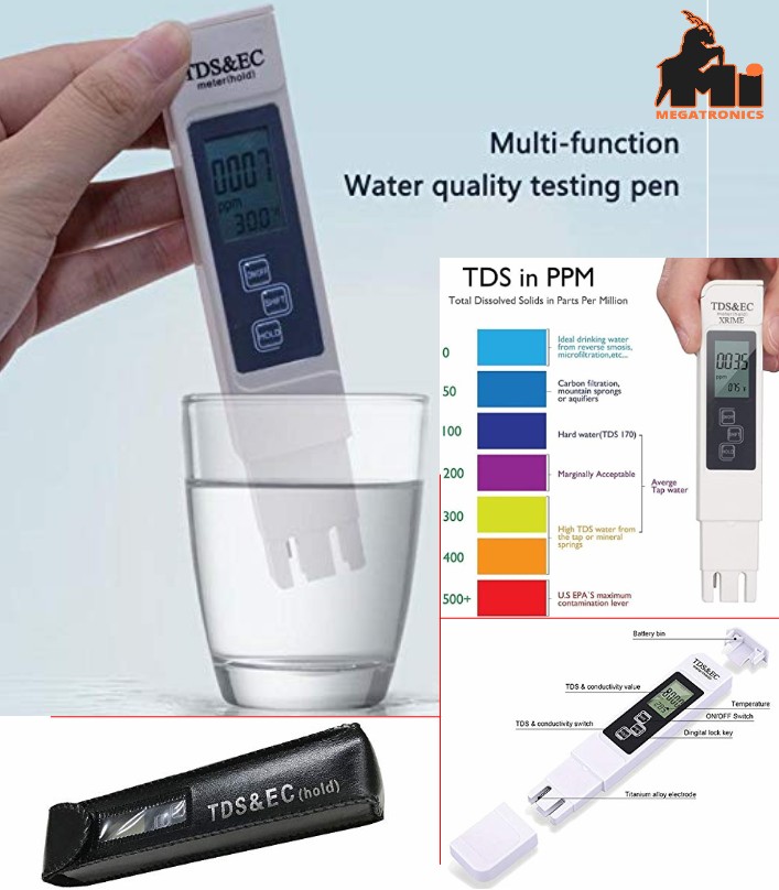 Water Quality TDS EC Meter Temperature Tester Pen 