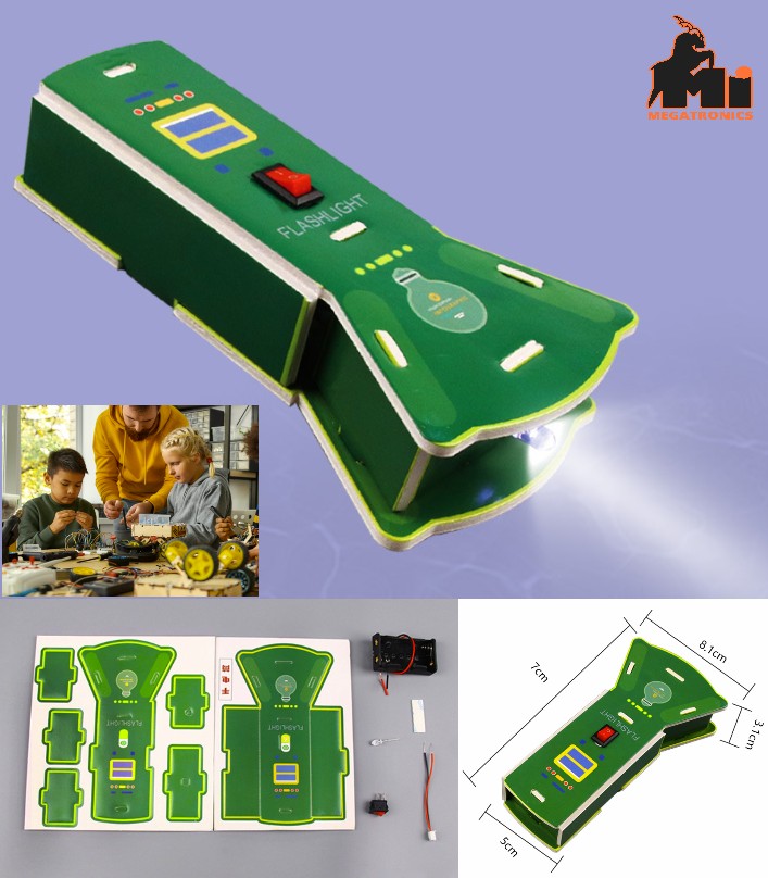 STEM school learning KT board flashlight torch LED invention DIY physics experim