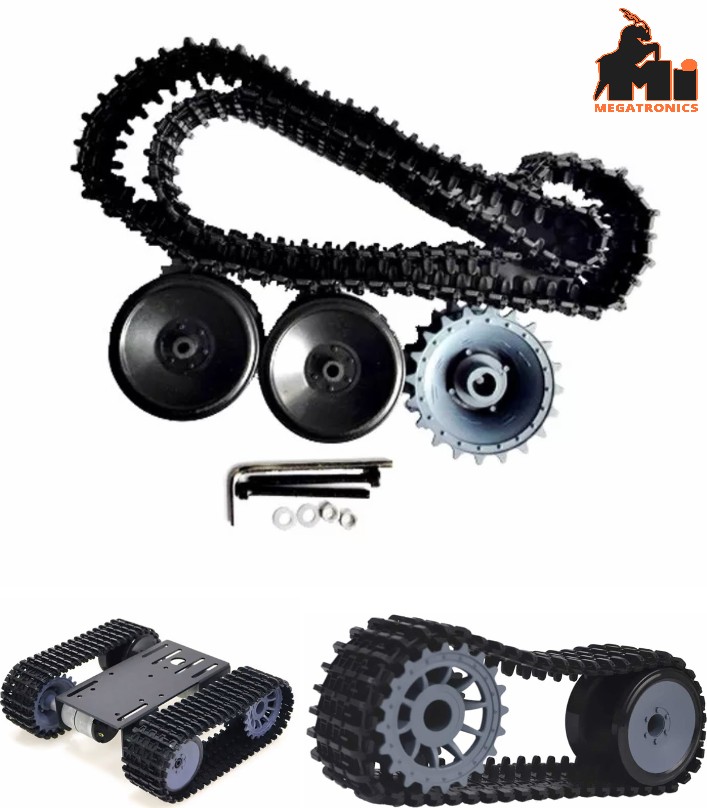 plastic wheel track with bearing wheel+ driving wheel+ track for tank chassis tr
