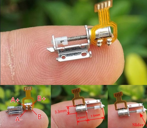 Micro stepper motor slide screw 2-phase 4-wire DIY