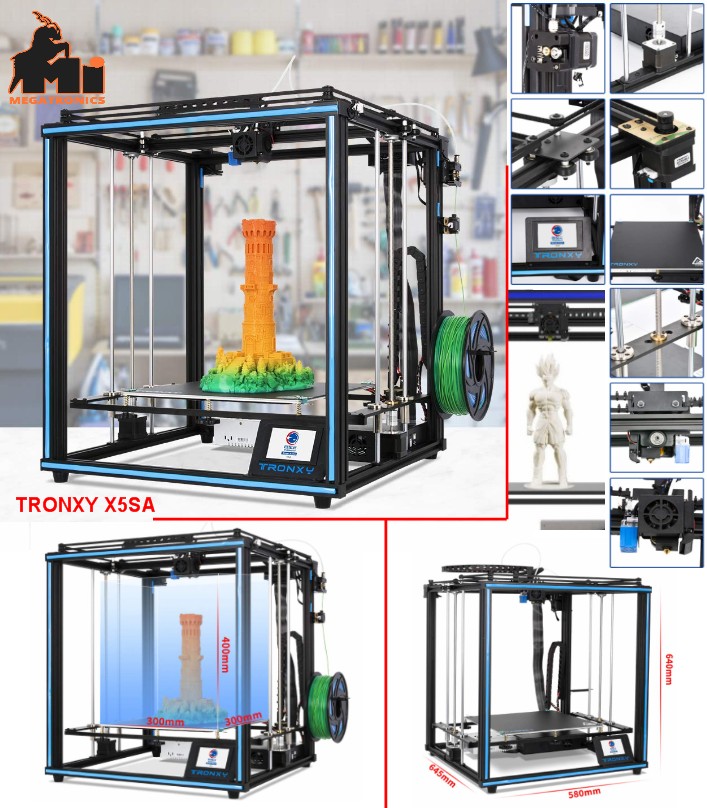 Tronxy X5SA 3D printer metal Square Core XY Structure Dual Z Axis